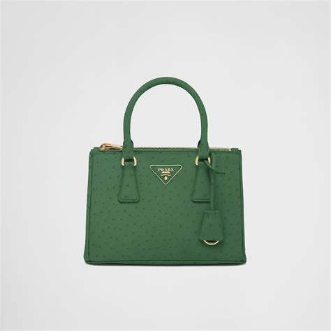 Small Prada Galleria Ostrich Leather Bag